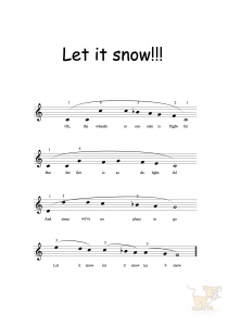 Bladmuziek/sheet music - Let it snow